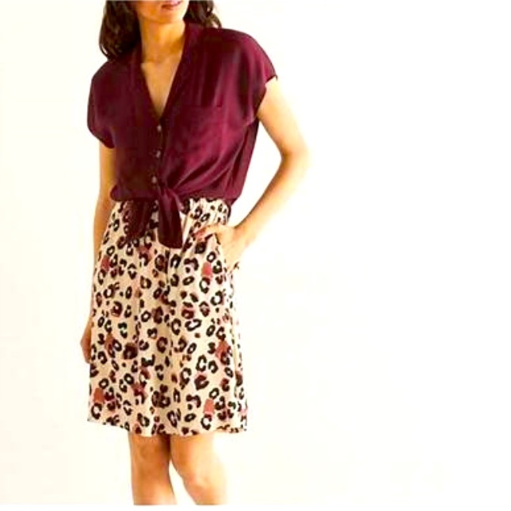 Leopard print skirt